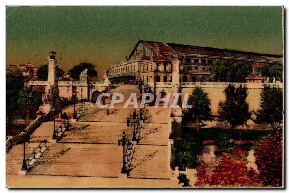 Marseille — Monumentale Treppe der Bahnhof Saint-Charles — A. Tardy - Vorderseite