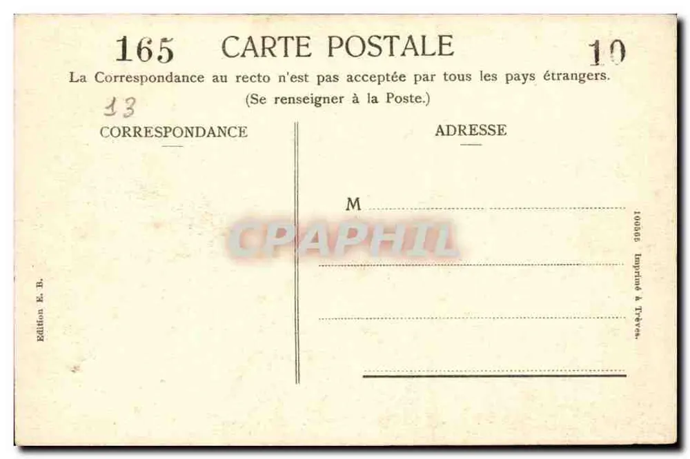 Marselha - O cais da Fraternidade — Edição E. B. n°165 - Verso