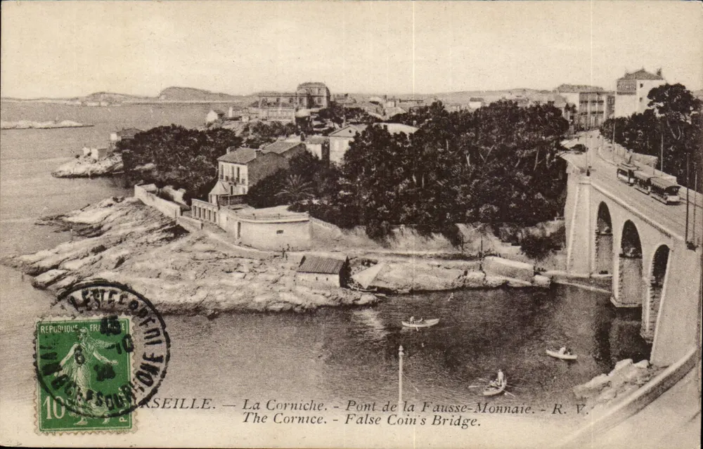 Marseille — Die Corniche — Pont de la Fausse-Monnaie — R. V. - Vorderseite