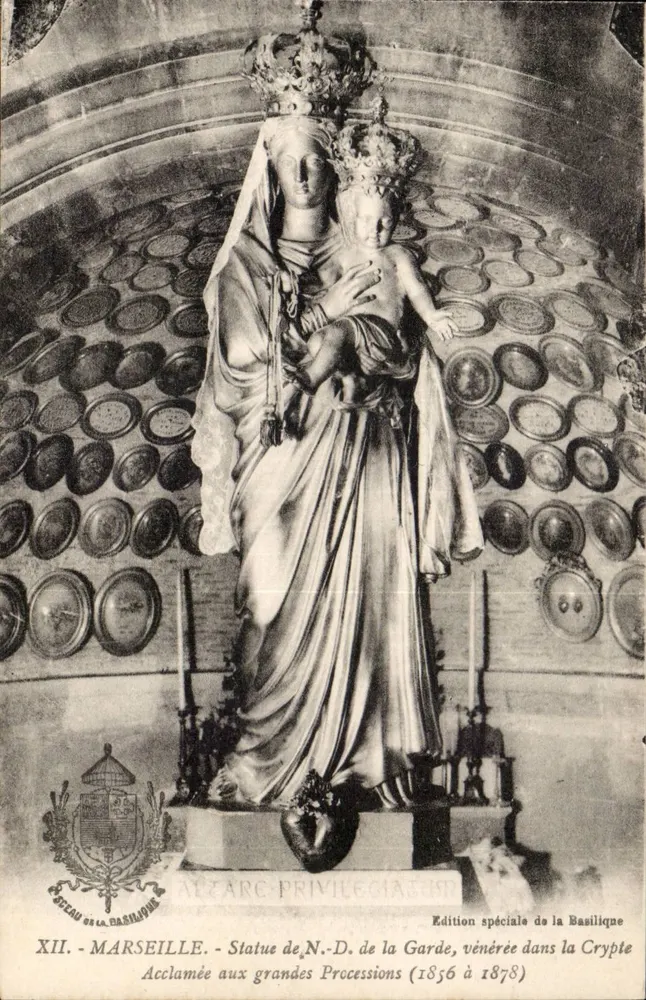 Marseille - Statue der N.D. de la Garde, in der Krypta verehrt - Sonderausgabe der Basilika - Vorderseite