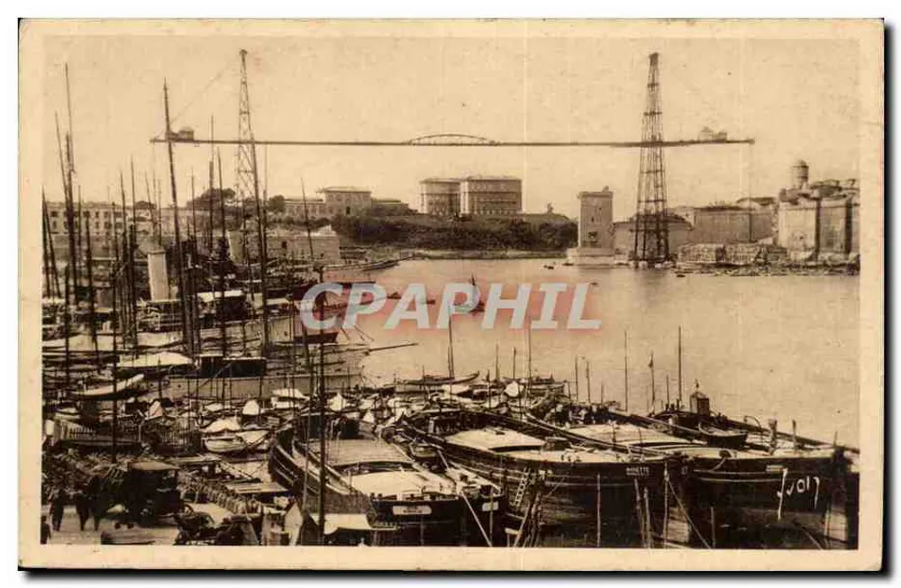 Der alte Hafen und die Umstiegsbrücke — Marseille (Bouches-du-Rhône) — Edition Martel - Vorderseite