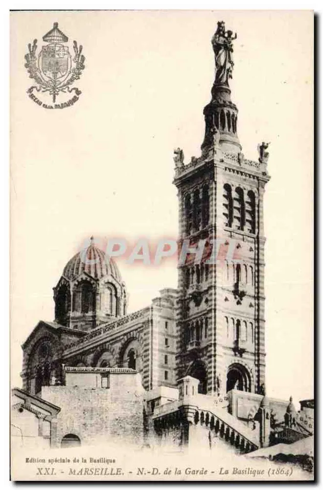 Marselha - N.-D. de la Garde - A Basílica (1864) — Edição especial da Basílica, n° XXI - Frente