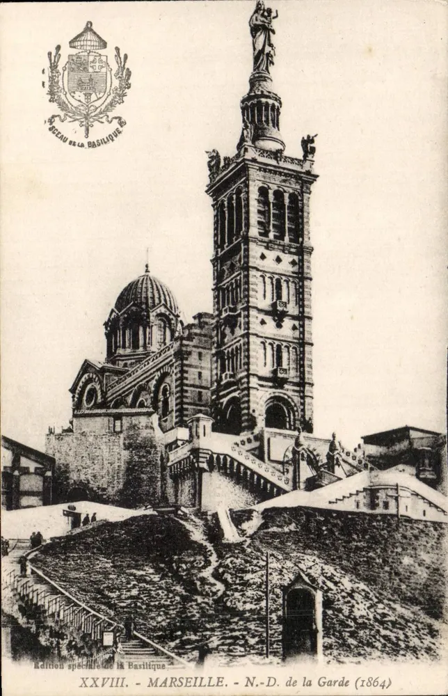 Marselha - N.-D. da Guarda (1864) — Edição especial da Basílica, n° XXVIII - Frente