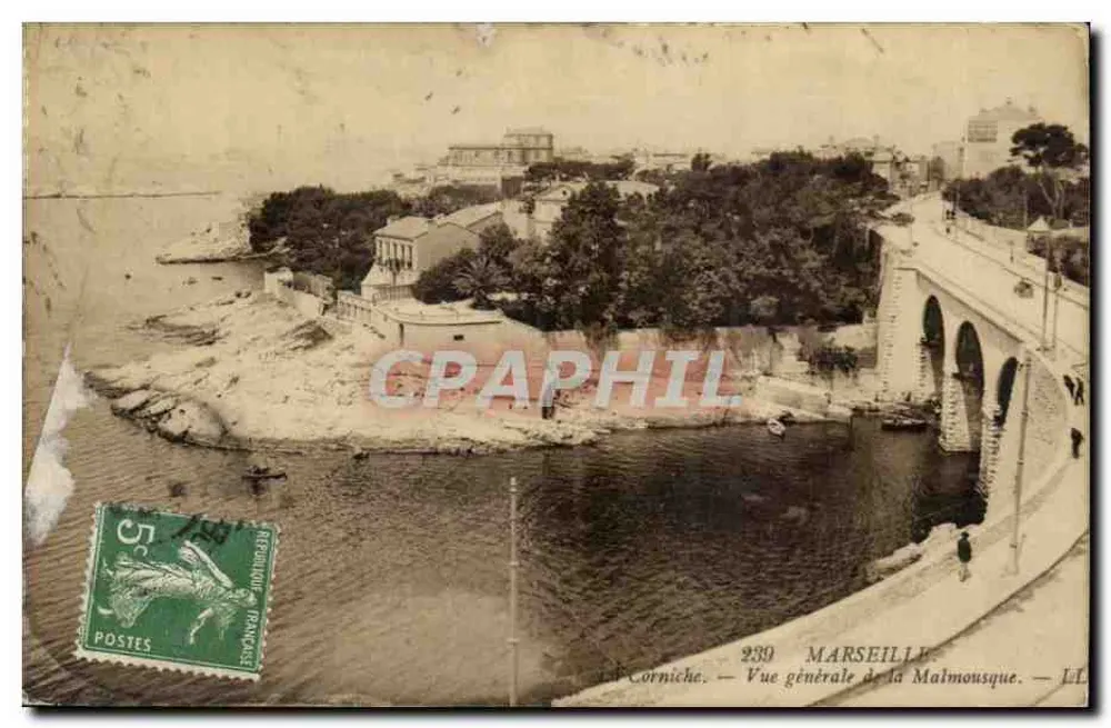 Marselha — Vista geral da Malmousque — LL — n° 239 - Frente