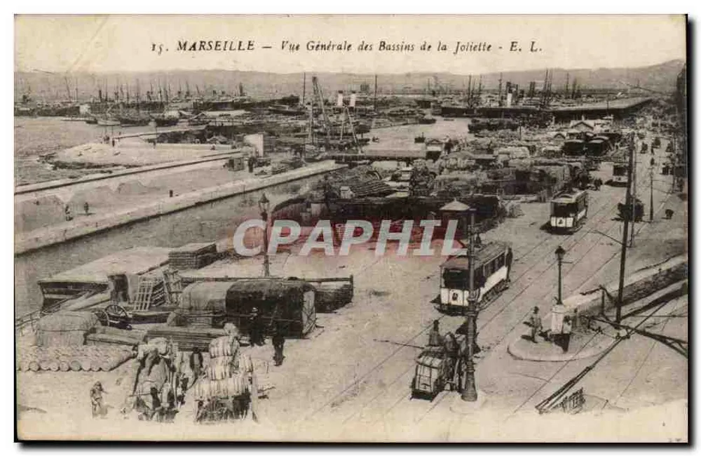 Marseille — Allgemeiner Blick auf die Basins der Joitette — E. L. - Vorderseite