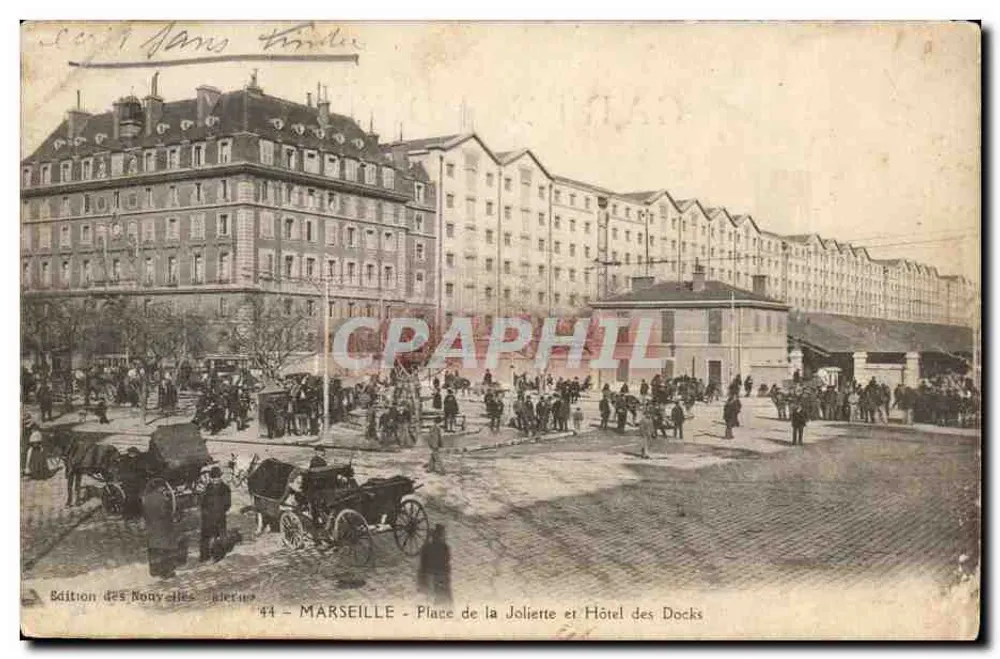 Marseille - Place de la Joliètte und Hôtel des Docks — Ausgabe Nouvelles Gélatines, n°44 - Vorderseite