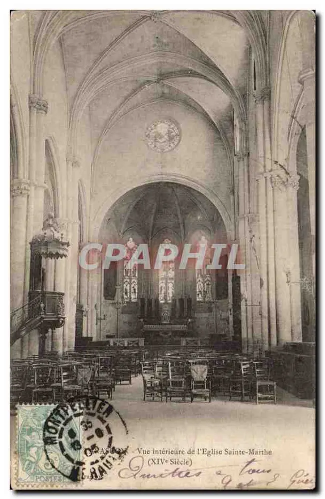 Visão interna da Igreja Santa-Marthe — (Século XIV) — Montpellier - Frente