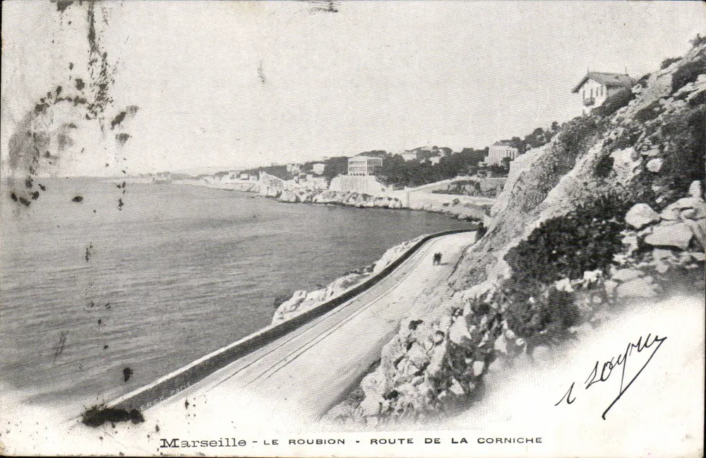 Marseille - Le Roubion - Estrada da Corniche — editor L. Loygues - Frente