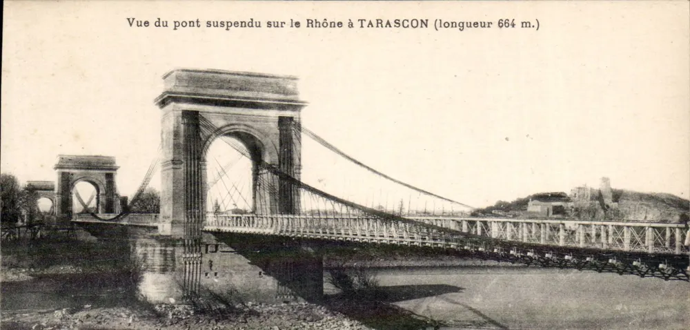 Hängebrücke über den Rhône in Tarascon — Länge 664 m — Verlag Éditions du Rhône - Vorderseite