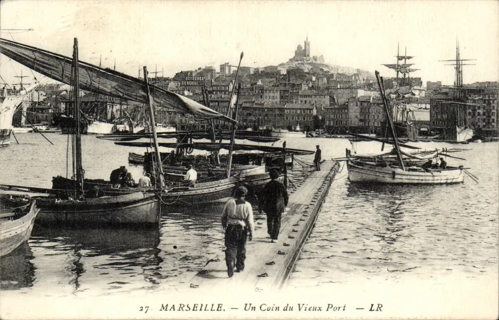 Marseille — Ein Eckchen des alten Hafens — LR - Vorderseite