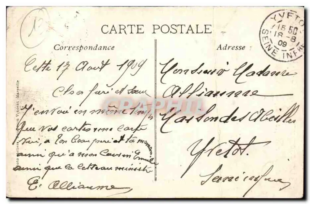 Frau im provenzalischen Kostüm — Portrait — Sammlung L.A. — n°58 - Rückseite