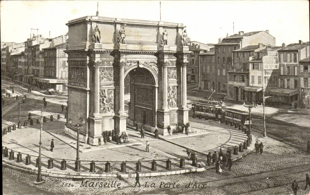 Marseille — A Porta de Aix — editor L.V. e n° 2534 - Frente