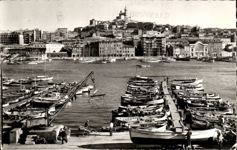 Hafen von Marseille — Alter Hafen — Internationaler Radio-Télévision-Messe 1963 - Vorderseite