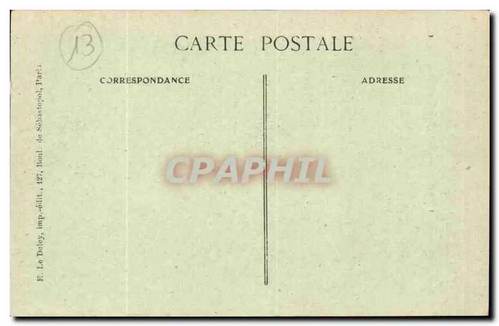 Marseille — Brücke der falschen Münze — Verlag E. Le Delay, Paris - Rückseite
