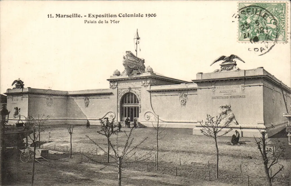 Marselha - Exposição Colonial 1906 - Palácio do Mar - Frente