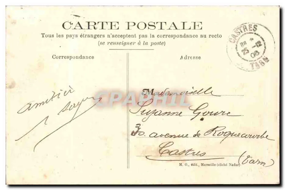 Marseille - Kolonialausstellung 1906 - Palast der Westafrikanischen Küste — M. O. Verlag - Rückseite