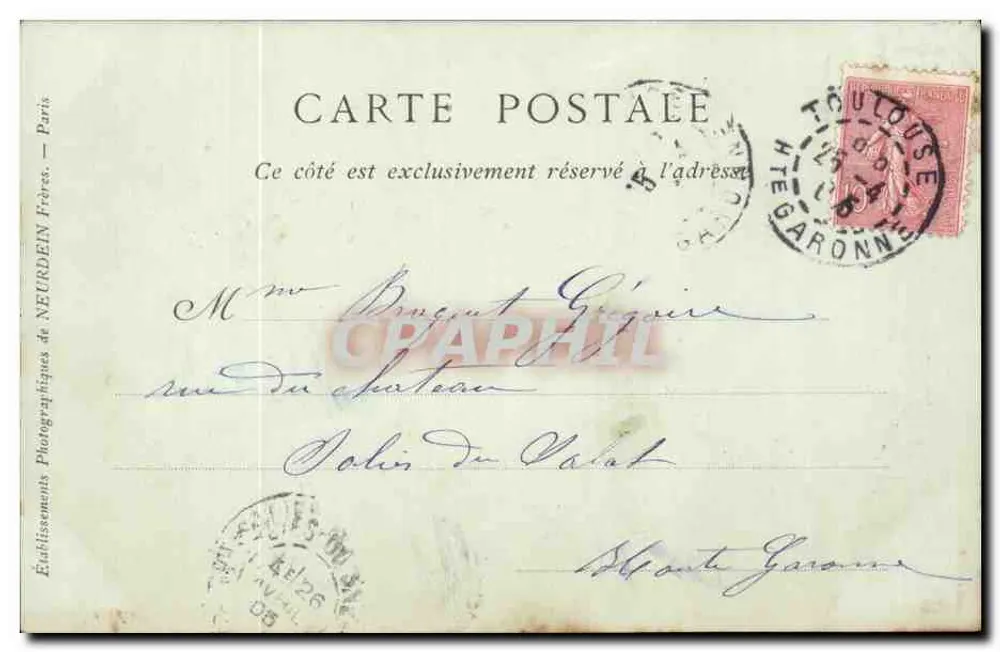 Marseille — Das Schloss If und die Inseln Frioul — Collections ND Phot - Rückseite