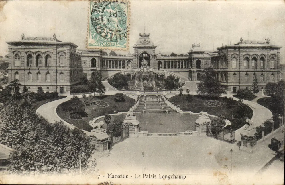 Marselha - O Palácio Longchamp — fototipia e. Laboudi - Marselha, n°7 - Frente