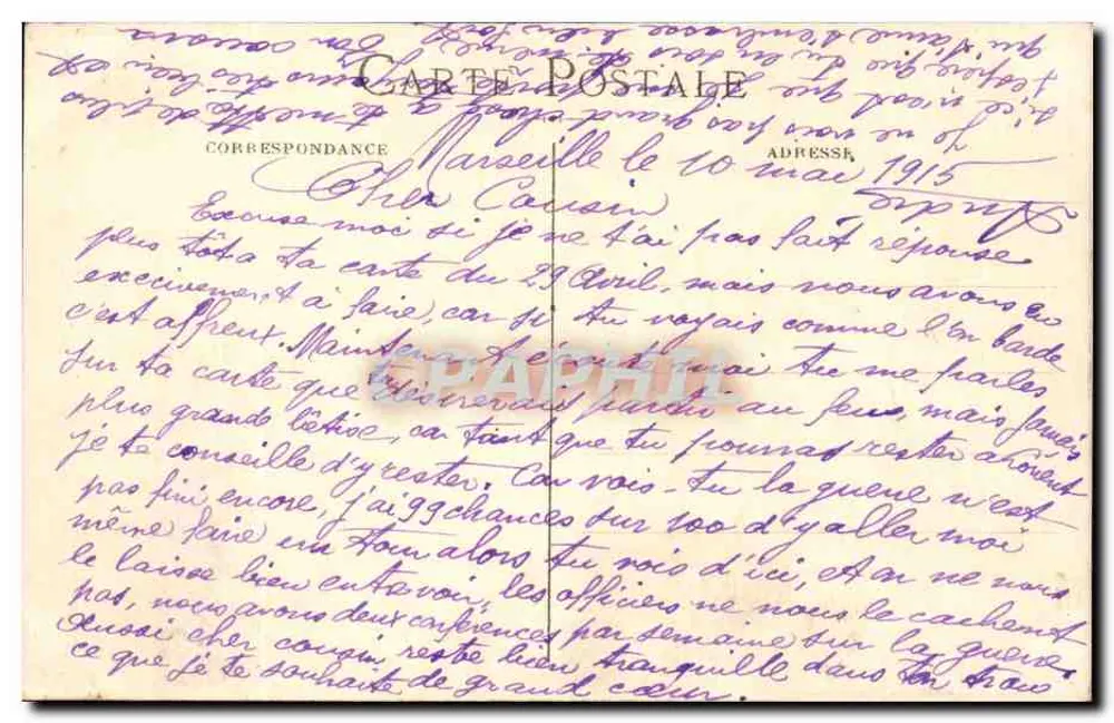 Marselha - Hotel-Dieu - L.R. - Verso