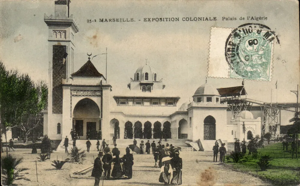 Marseille - Exposição Colonial. Palácio da Argélia — editor desconhecido, n° 25.12 - Frente