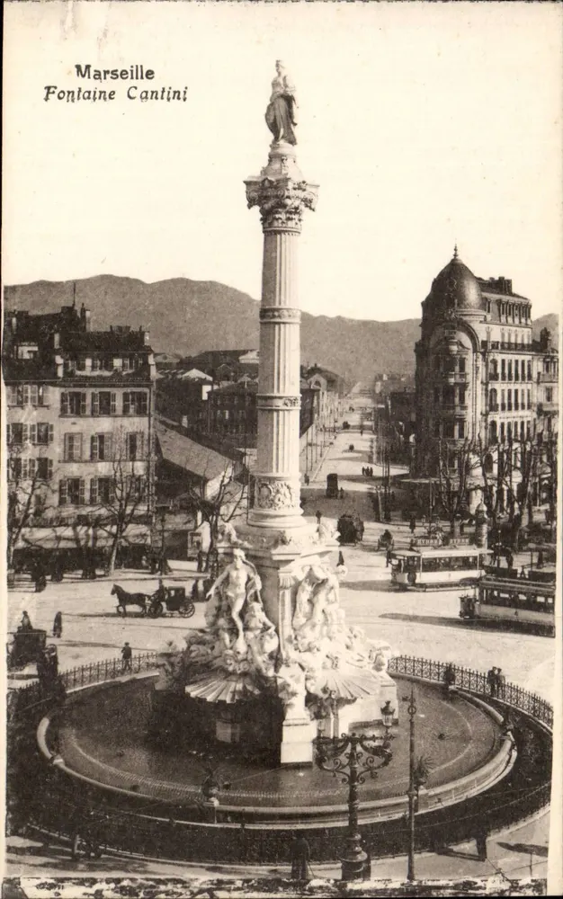 Marseille — Fontaine Cantini — Carte postale n°13 - Frente