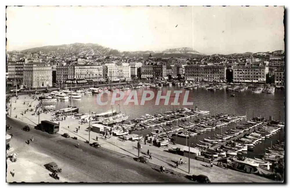 El Vieux Port de Marsella — vista aérea — Sociedad Ediciones de Francia - Anverso