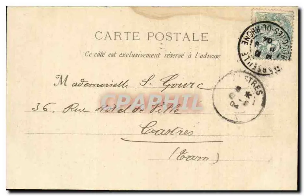 Marseille — Denkmal der Mobiles der (B. du R.) — Verlag L. Lacombe, n° 114 - Rückseite