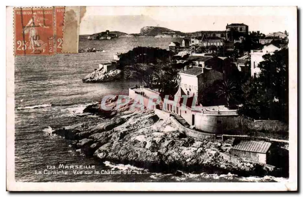 Marselha — A Corniche, Vista sobre o Castelo de If — Edição especial do Castelo de If - Frente
