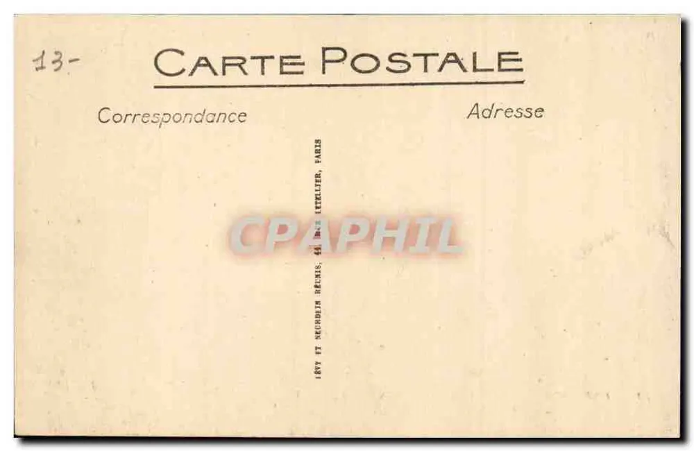 Palais de l'Algérie — Exposition Coloniale de Marseille — Éditeur : Neudörn & Neudörn, Paris - Verso