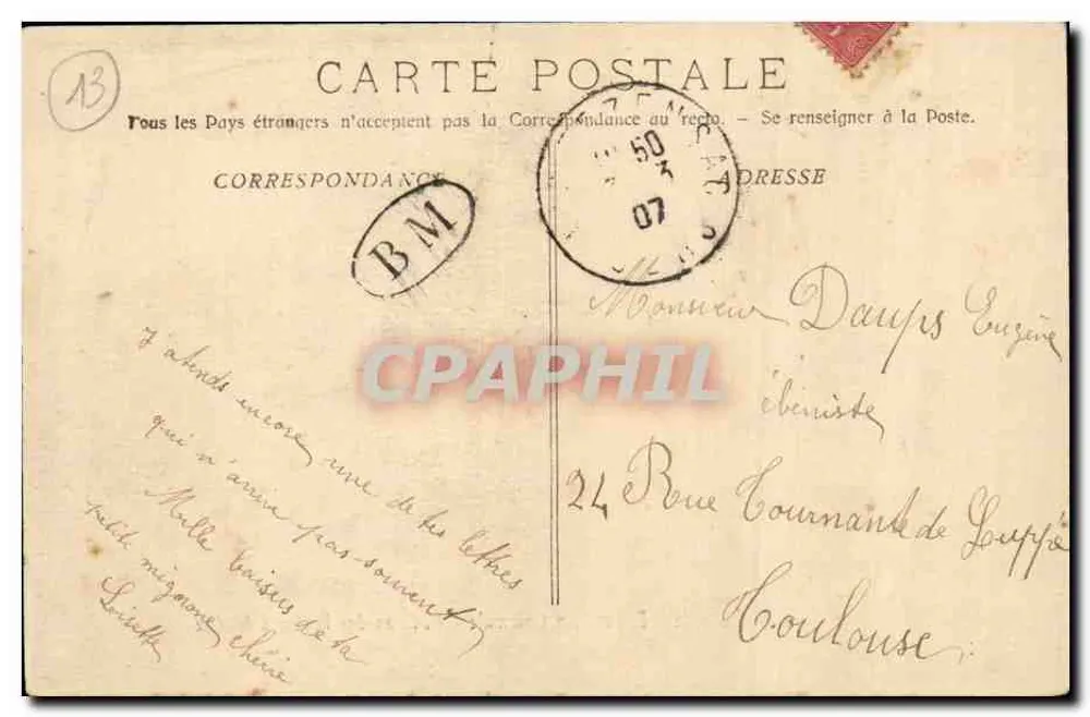 Pavilhão das Florestas da Argélia — Exposição Colonial — Marselha — Editor K. Lacour, n°41 - Verso