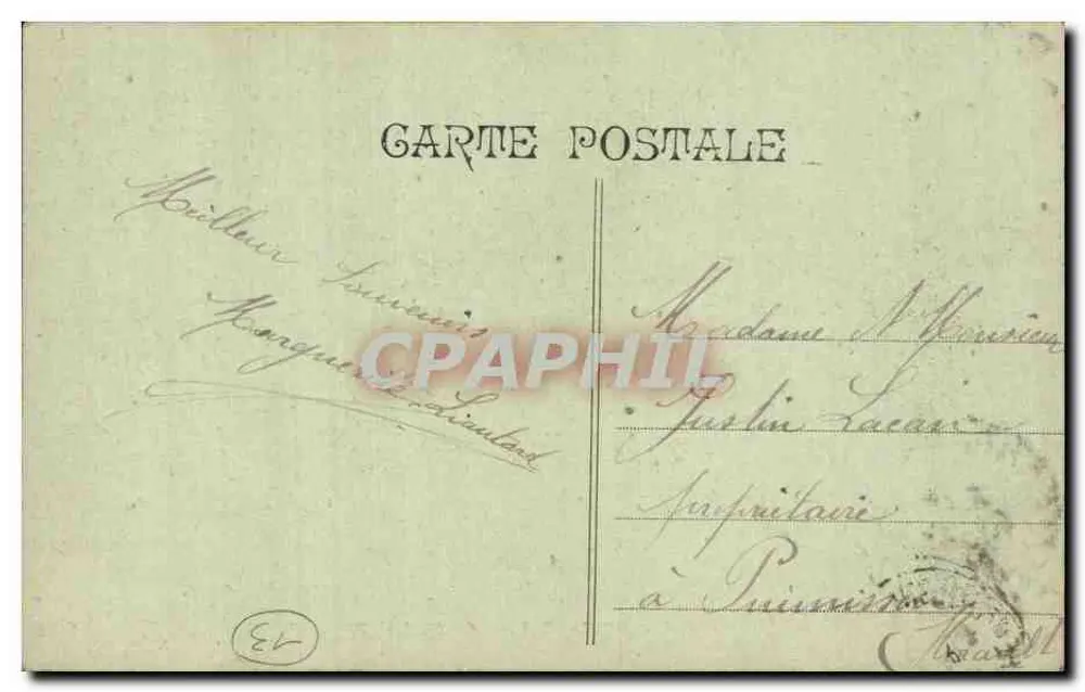 MARSEILLE - Rue Cannebière — vista animada com o trem n°696 e carruagem de boi — editor não visível - Verso