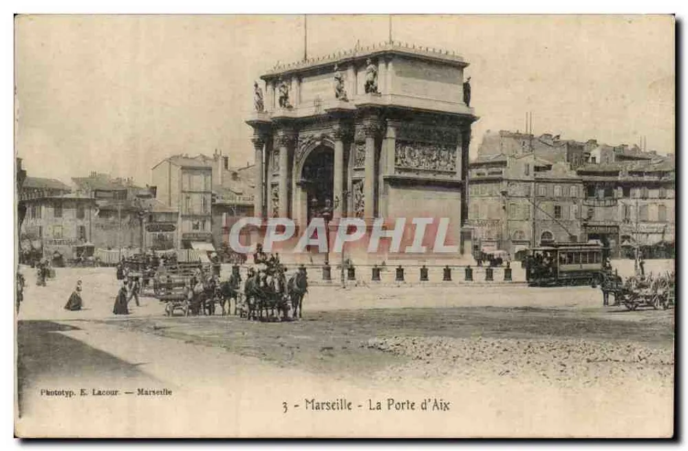 Marseille - A Porta de Aix — Fototipo. E. Lacour — n°3 - Frente