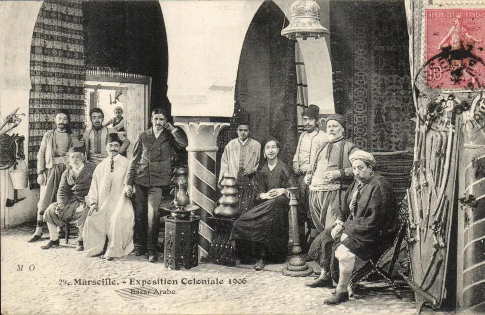 Arabischer Basar — Kolonialausstellung 1906 — Marseille — M. O. Verlag - Vorderseite