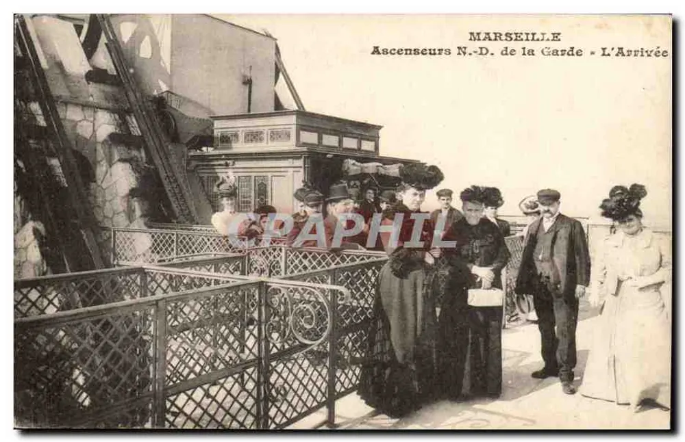 Marseille — Wózki N.-D. de la Garde - Przyjazd — bez wydawcy ani widocznego numeru - Awers