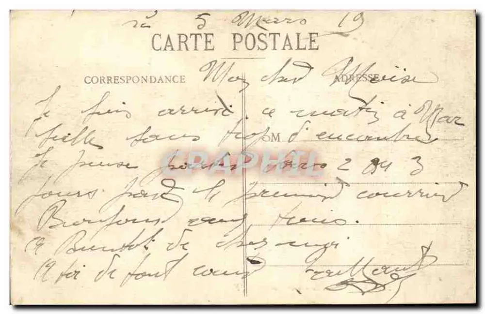 Marselha - Rue Noailles - JF. - Verso