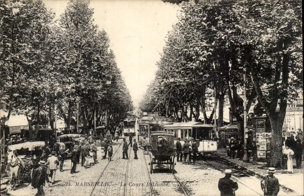 Marseille — O Cours Belsunce — editor Caussides Frères, n°24 - Frente