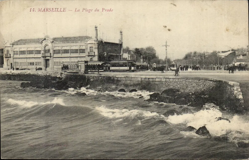 Marseille — A Praia do Prado — Magetin Général, Marseille - Frente