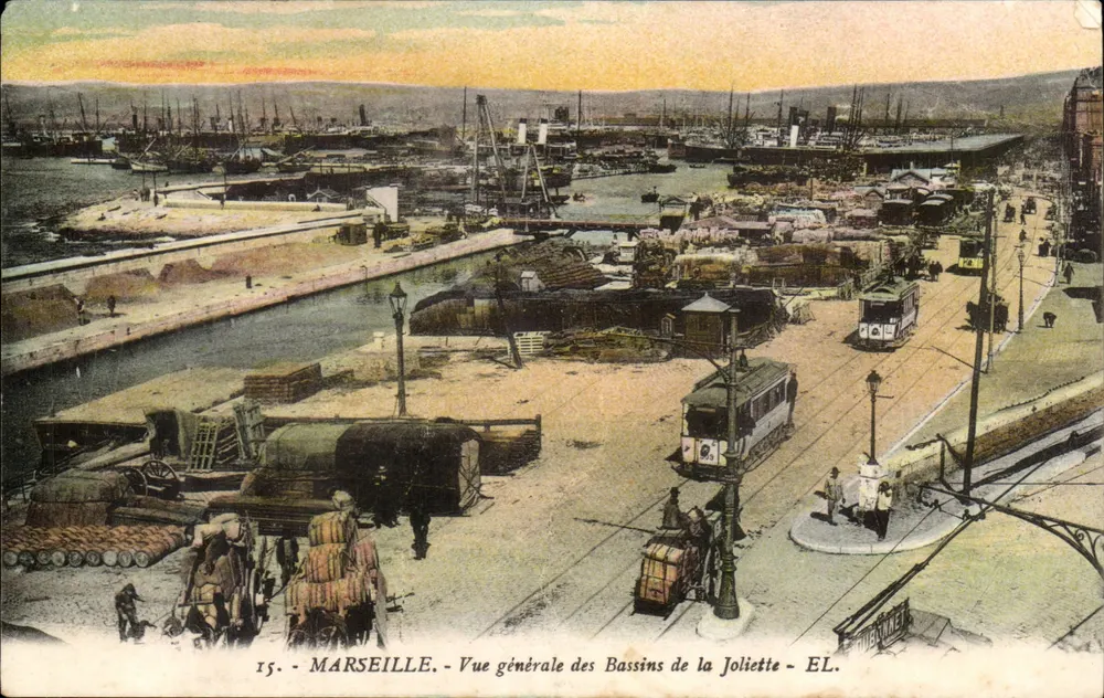 Marseille — Allgemeiner Blick auf die Bassins de la Joliette — EL. — Nr. 15 - Vorderseite