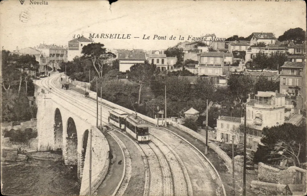 Marseille — Der Pont de la Fausse Monne — E. Le Doley, Verleger-Drucker, 13 - Vorderseite