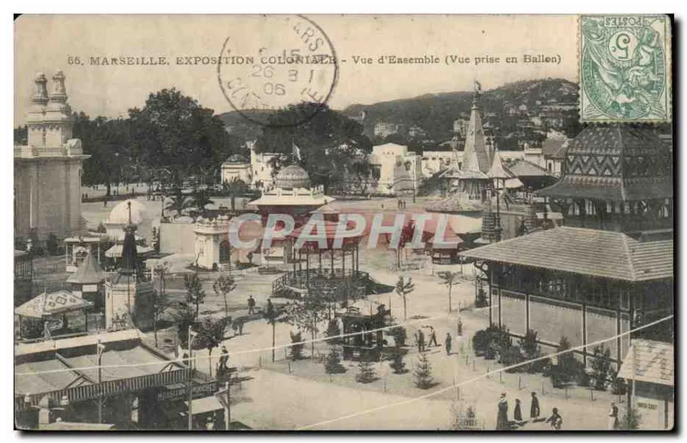 Marseille. Kolonialausstellung — Gesamtaufnahme (aufgenommen von Ballen) — Verleger unbekannt, Nr. 66 - Vorderseite