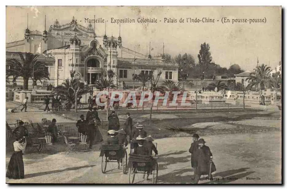 Marseille - Kolonialausstellung - Palast von Indochina - (In einem Rickshaw) - Vorderseite