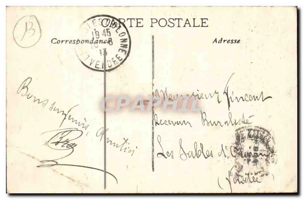 Marseille — La Cannebière — Bilhete postal moderno n°55 - Verso