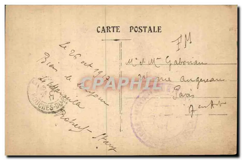Marseille - Le Cours St Louis - Les Bouquetières - Verso