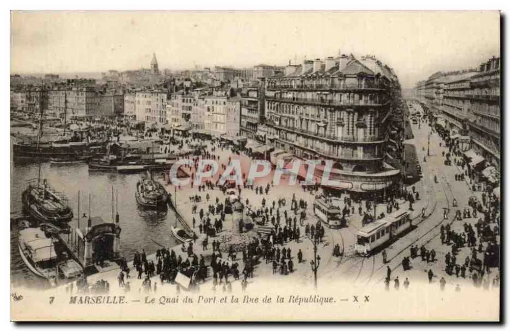 Marseille — Der Hafenkai und die Straße der Republik — n°7 - Vorderseite