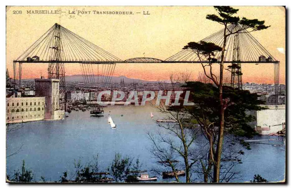 Marseille — O Pont Transbordeur — LL, n° 208 - Frente