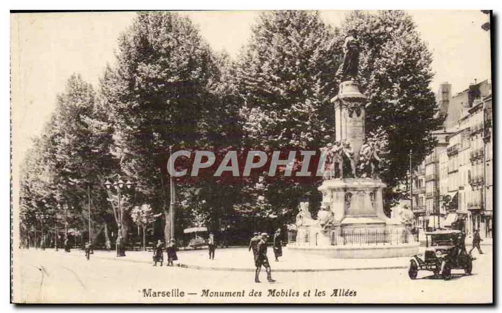 Marseille — Denkmal der Mobiles und die Allées - Vorderseite