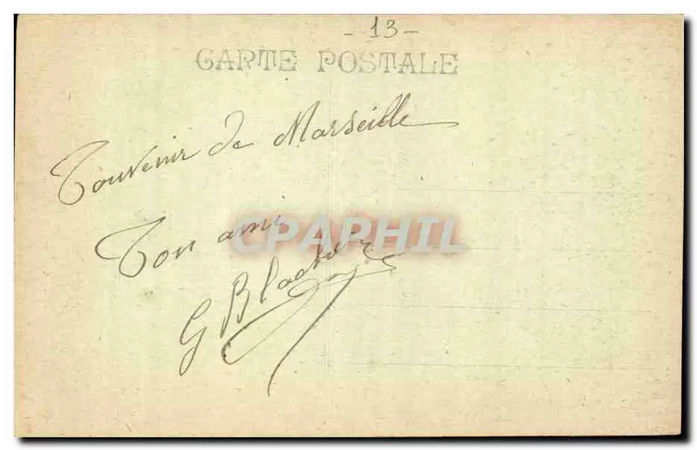 Parigi/Marsiglia — Scherzo confrontando i Parigini e i Marsigliesi pescando — J. Daumard, rue Rigaud - Verso