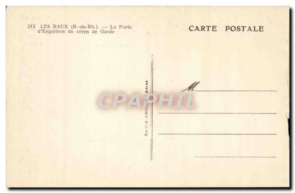 Les Baux (B.-du-Rh.) — Die Pforte von Eyguières des Wachkorps - Rückseite
