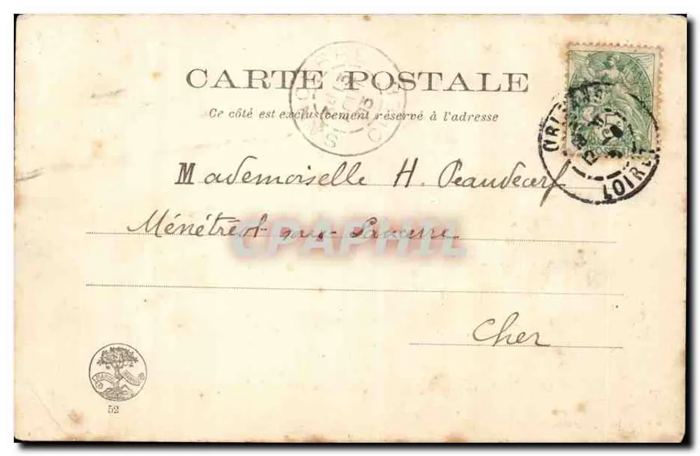 Orléans — Auf dem Boulevard. Der Musikkiosk — Sammlung Marcel Marron, Orléans - Rückseite
