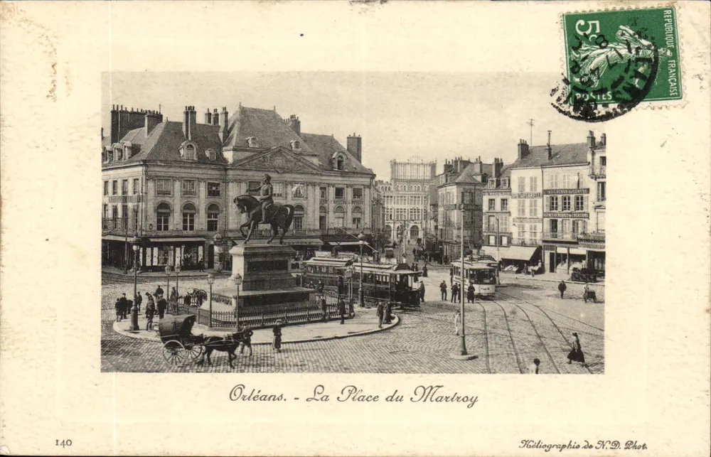 Orléans — Place du Martroy — Héliographie N.D. Phot. n°140 - Awers